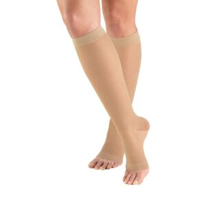 Еластични чорапи подколени со отвор на прсти 25-35mmHg
